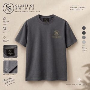 Everyday Essential Charcoal Grey cotton T-shirt